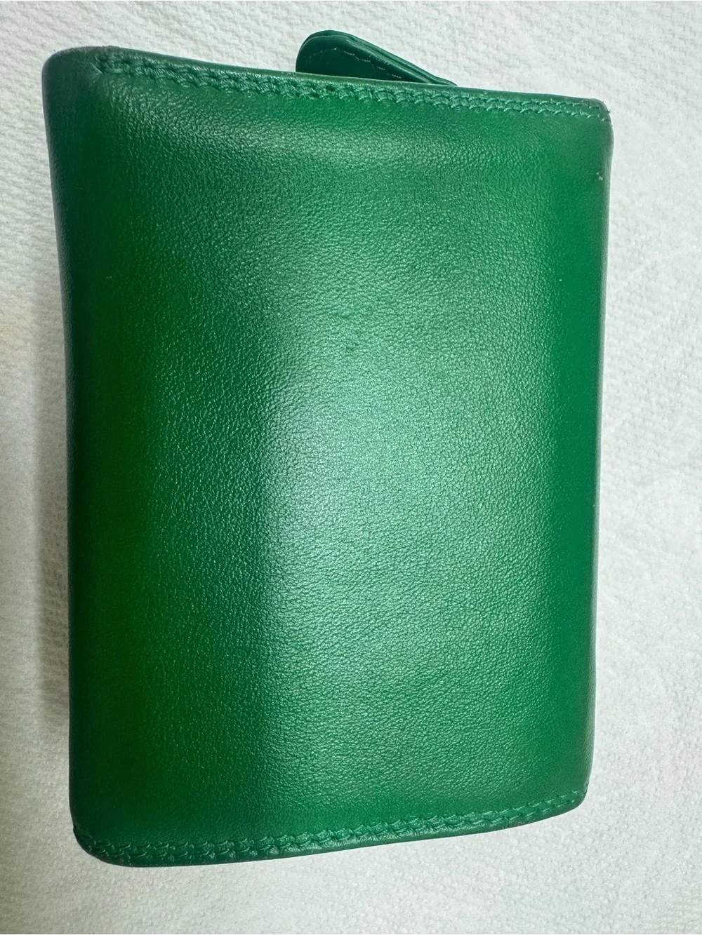 Green Leather Bifold Wallet